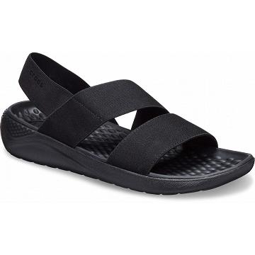 Sandalias Crocs LiteRide™ Stretch Mujer Negros | Mexico 0497EBCX